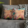 Coconut Octopus Kraken Watercolor Art Spun Polyester Square Pillow Case Home Decor