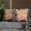 Coconut Octopus Kraken Watercolor Art Spun Polyester Square Pillow Case Home Decor