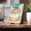 Copy Of Tabby Bengal Cat Kitten Pastel Art Ceramic Photo Tile 6 × 8 / Matte Home Decor