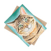 Copy Of Tabby Bengal Cat Kitten Pastel Art Ceramic Photo Tile Home Decor