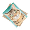 Copy Of Tabby Bengal Cat Kitten Pastel Art Ceramic Photo Tile Home Decor