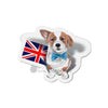 Corgi Dog And The English Flag Art Die-Cut Magnets 2 X / 1 Pc Home Decor