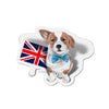 Corgi Dog And The English Flag Art Die-Cut Magnets 5 X / 1 Pc Home Decor
