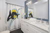 Cute Baby Orca Whale Colorful Ink Art Shower Curtain Home Decor