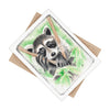 Cute Baby Raccoon In The Tree Vintage Watercolor Art Ceramic Photo Tile Home Decor