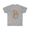 Cute Bengal Cat Kitten Pink Splash Watercolor Ink Ultra Cotton Tee Sport Grey / S T-Shirt