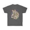 Cute Bengal Cat Kitten Watercolor Art Dark Unisex Ultra Cotton Tee Charcoal / S T-Shirt