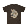 Cute Bengal Cat Kitten Watercolor Art Dark Unisex Ultra Cotton Tee Chocolate / S T-Shirt