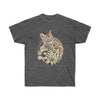 Cute Bengal Cat Kitten Watercolor Art Dark Unisex Ultra Cotton Tee Heather / S T-Shirt