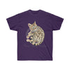 Cute Bengal Cat Kitten Watercolor Art Dark Unisex Ultra Cotton Tee Purple / S T-Shirt