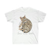 Cute Bengal Cat Kitten Watercolor Ink Ultra Cotton Tee White / S T-Shirt