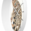 Cute Bengal Kitten Cat Watercolor Ink Art Wall Clock Home Decor