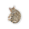 Cute Bengal Kitten Watercolor Die-Cut Magnets 2 X / 1 Pc Home Decor