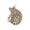 Cute Bengal Kitten Watercolor Die-Cut Magnets 6 × / 1 Pc Home Decor