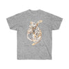 Cute Bengal Stretching Kitten Cat Watercolor Ink Ultra Cotton Tee Sport Grey / S T-Shirt