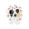 Cute Border Collie Dog Hearts Art Die-Cut Magnets 4 X / 1 Pc Home Decor
