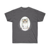 Cute Calico Cat Kitten Cameo Watercolor Art Dark Unisex Ultra Cotton Tee Charcoal / S T-Shirt
