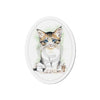 Cute Calico Kitten Watercolor Art Die-Cut Magnets 2 X / 1 Pc Home Decor