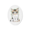 Cute Calico Kitten Watercolor Art Die-Cut Magnets 2 X / 1 Pc Home Decor