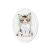 Cute Calico Kitten Watercolor Art Die-Cut Magnets 3 X / 1 Pc Home Decor
