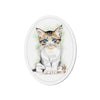 Cute Calico Kitten Watercolor Art Die-Cut Magnets 4 X / 1 Pc Home Decor