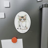 Cute Calico Kitten Watercolor Art Die-Cut Magnets Home Decor