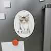 Cute Calico Kitten Watercolor Art Die-Cut Magnets Home Decor