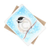 Cute Chickadee Bird Snow Watercolor Art Ceramic Photo Tile Home Decor