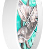 Cute Dolphins Family Watercolor Art Wall Clock Home Decor