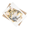 Cute Maine Coon Cat Kitten Calico Watercolor Art Ceramic Photo Tile Home Decor