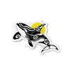 Cute Orca Whale Sun Tribal Ink Art Die-Cut Magnets 6 × / 1 Pc Home Decor