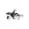 Cute Orca Whale Tribal Ink Art Die-Cut Magnets 2 X / 1 Pc Home Decor