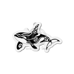 Cute Orca Whale Tribal Ink Art Die-Cut Magnets 6 × / 1 Pc Home Decor