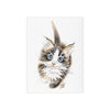 Cute Tuxedo Cat Kitten Watercolor Art Ceramic Photo Tile Home Decor