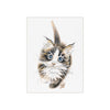 Cute Tuxedo Cat Kitten Watercolor Art Ceramic Photo Tile Home Decor