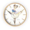 Dancing Cute Sea Lion Nursery Watercolor Art Wall Clock Wooden / White 10 Home Decor