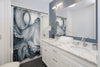 Dark Blue Tone Octopus Watercolor Shower Curtain Home Decor