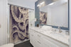 Dark Octopus Tentacles Watercolor Art Shower Curtains Home Decor
