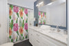 Exotic Hibiscus Floral Watercolor Pattern White Home Decor