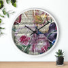Floral Songs Music Vintage Shabby Chic Art Wall Clock Home Decor