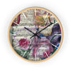 Floral Songs Music Vintage Shabby Chic Art Wall Clock Wooden / Black 10 Home Decor