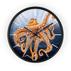 Giant Pacific Octopus Kraken Tentacles And The Bubbles Art Wall Clock Black / 10 Home Decor