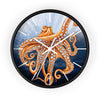 Giant Pacific Octopus Kraken Tentacles And The Bubbles Art Wall Clock Black / White 10 Home Decor