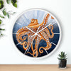 Giant Pacific Octopus Kraken Tentacles And The Bubbles Art Wall Clock Home Decor