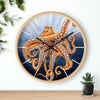 Giant Pacific Octopus Kraken Tentacles And The Bubbles Art Wall Clock Home Decor
