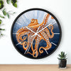 Giant Pacific Octopus Kraken Tentacles And The Bubbles Art Wall Clock Home Decor