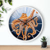 Giant Pacific Octopus Kraken Tentacles And The Bubbles Art Wall Clock Home Decor