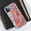 Giant Pacific Octopus Red Vintage Map Watercolor Art Case Mate Tough Phone Cases