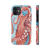 Giant Pacific Octopus Red Vintage Map Watercolor Art Case Mate Tough Phone Cases Iphone 12