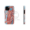 Giant Pacific Octopus Red Vintage Map Watercolor Art Case Mate Tough Phone Cases Iphone 13 Mini